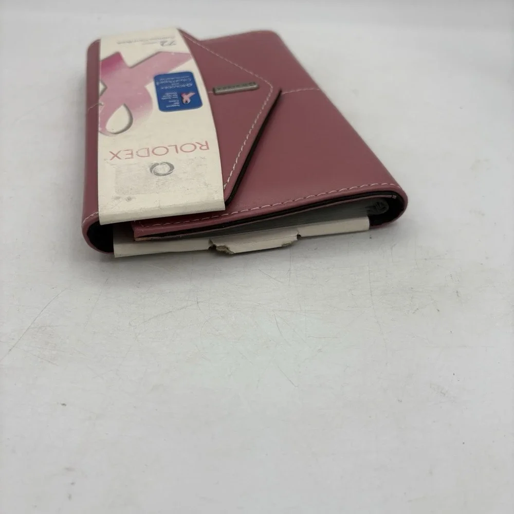 Rolodex‎ Business Card Book Holder 72 Capacity Tri Fold Pink